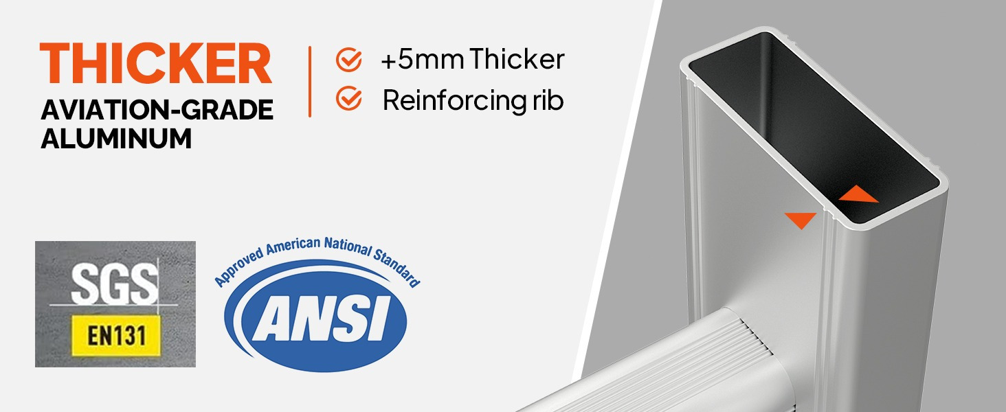   folding ladder multi purpose aluminium extension 7 in 1 step heavy duty combination en 131 standard Product details 4