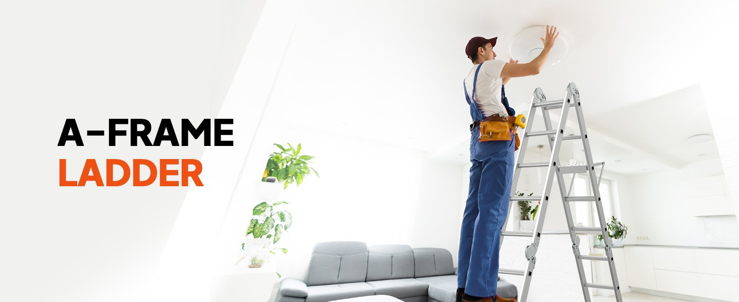   folding ladder multi purpose aluminium extension 7 in 1 step heavy duty combination en 131 standard Product details 2