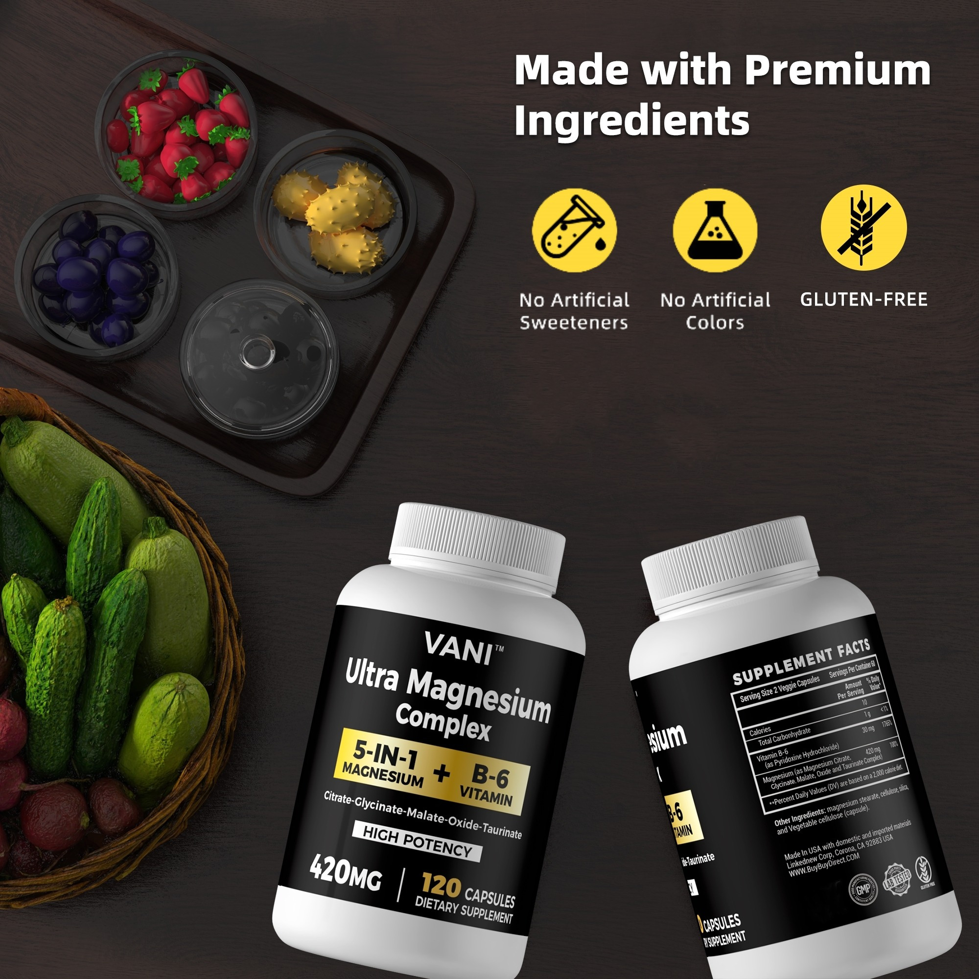 2 bottles 5 in 1   b6 vitamin supplement 420mg high absorption 120 capsules details 1