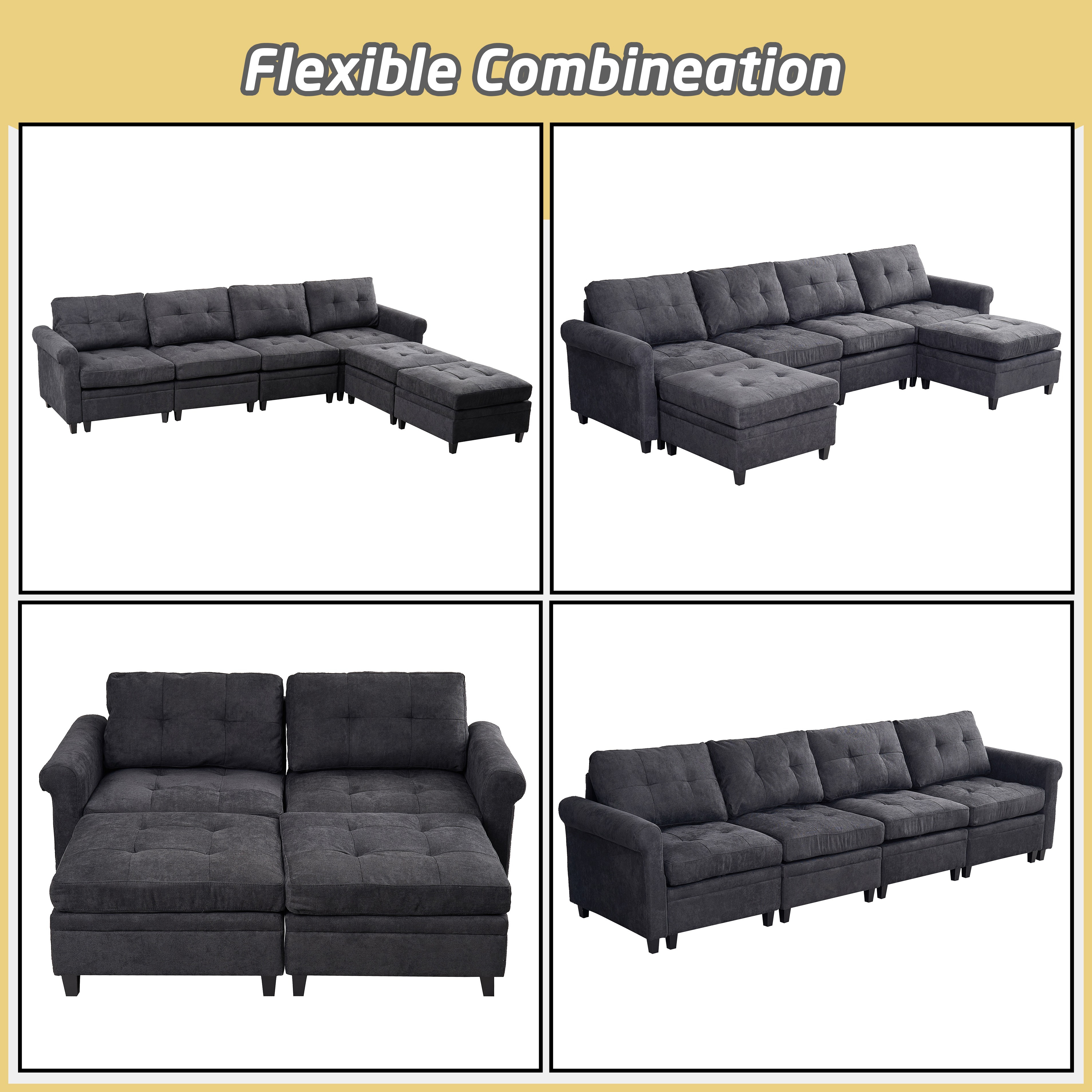 U Shaped Sectional Sectional Double Temu
