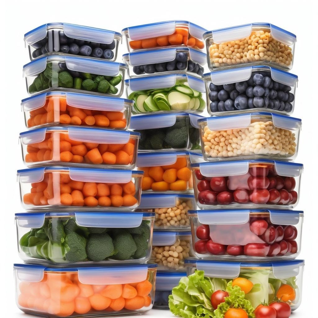 

[ Friday ] 50 Pcs Plastic Food Storage , Bpa-free Reusable, & Dishwasher & Safe,includes Labels & Pen