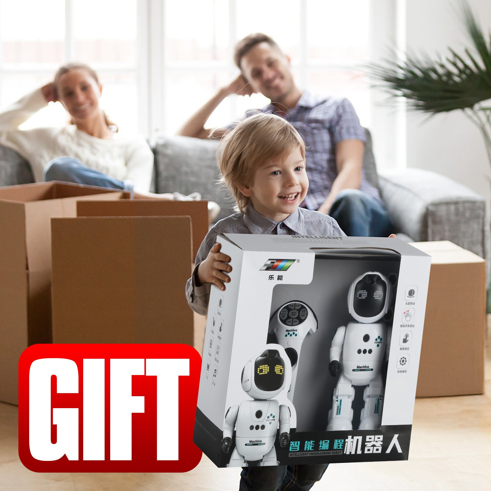 Smart RC Robot Remote Control Robo Toys RC Robots with Gesture Control and Interactive Intelligent Programming Warriors as Christmas Gift for Kids 5-7