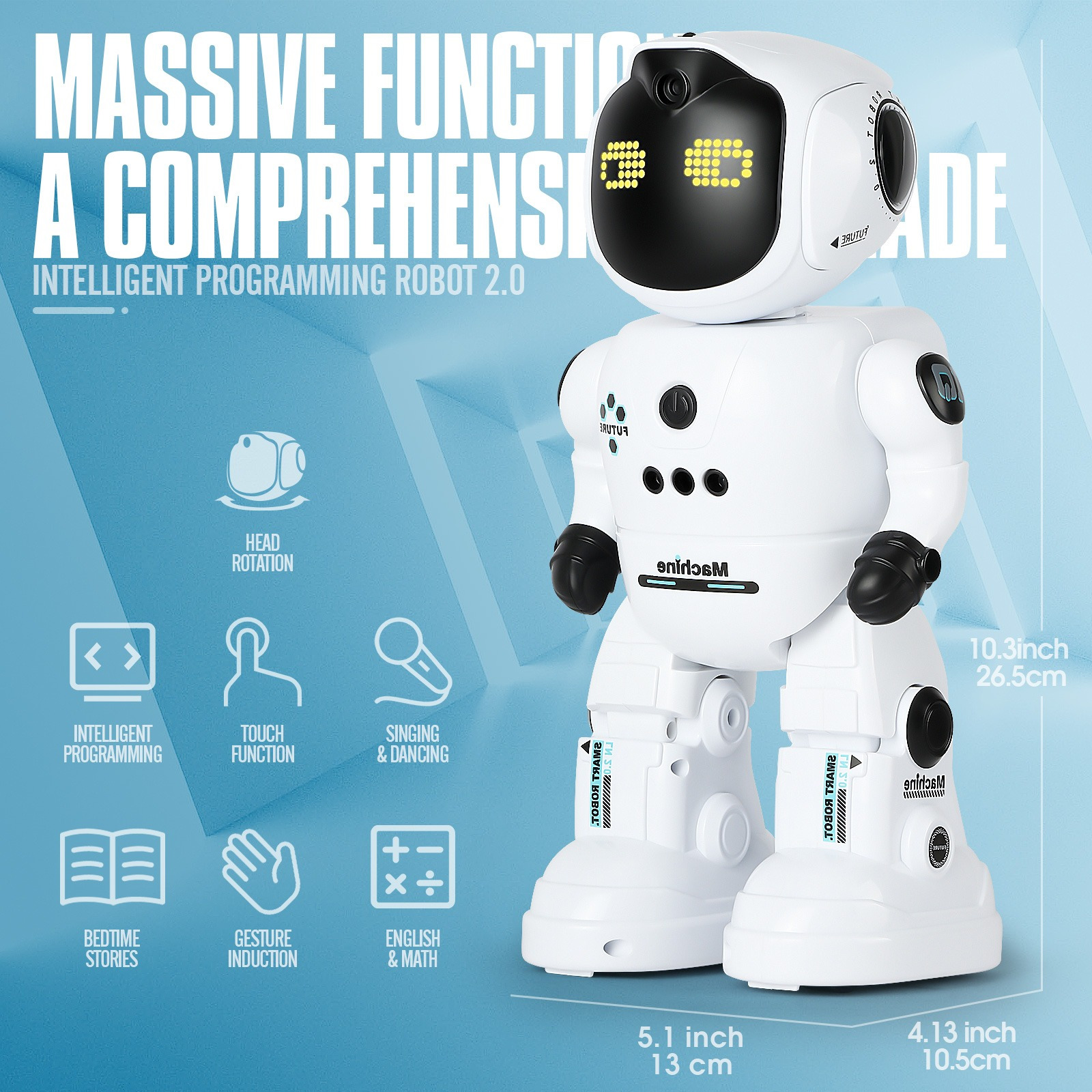 Smart RC Robot Remote Control Robo Toys RC Robots with Gesture Control and Interactive Intelligent Programming Warriors as Christmas Gift for Kids 5-7