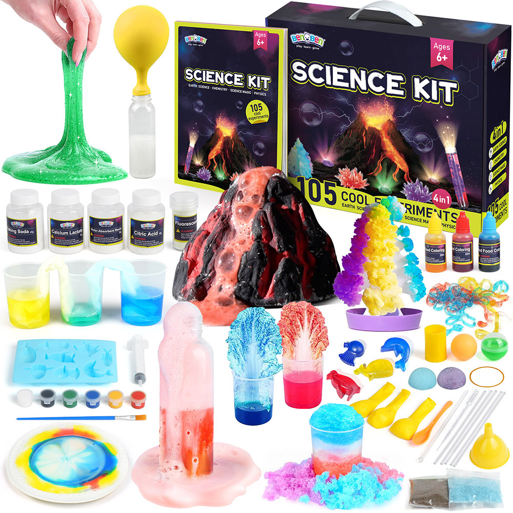 TEMU 105 Experiments Kit For Kids | Stem Chemistry Set With Volcano & Colorful Projects | Educational Toys Stem Toys For Kids Ages 6 To 12, Gifts For