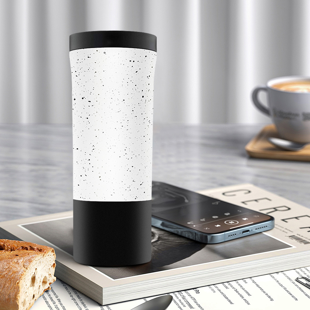 

Ello Vacuum Insulated Stainless Steel Travel Coffee Mug - Travel Tea Mug, 16 Oz, Black Marble / White Marble / Black Speck