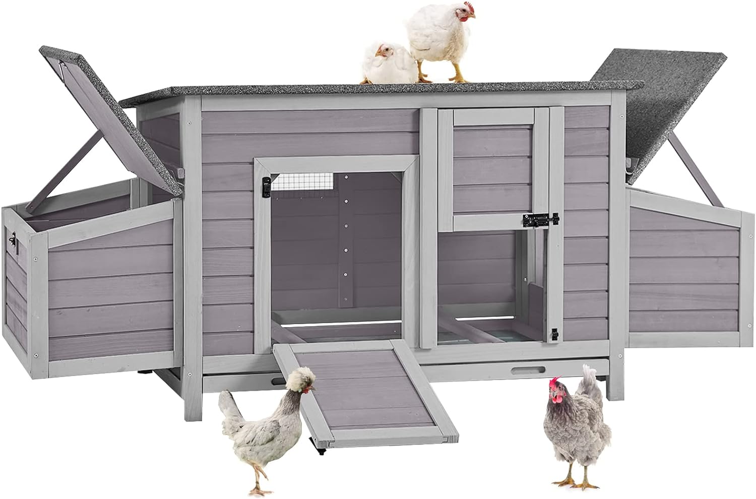 Chicken Coop Outdoor Wooden Poultry Cage - Temu