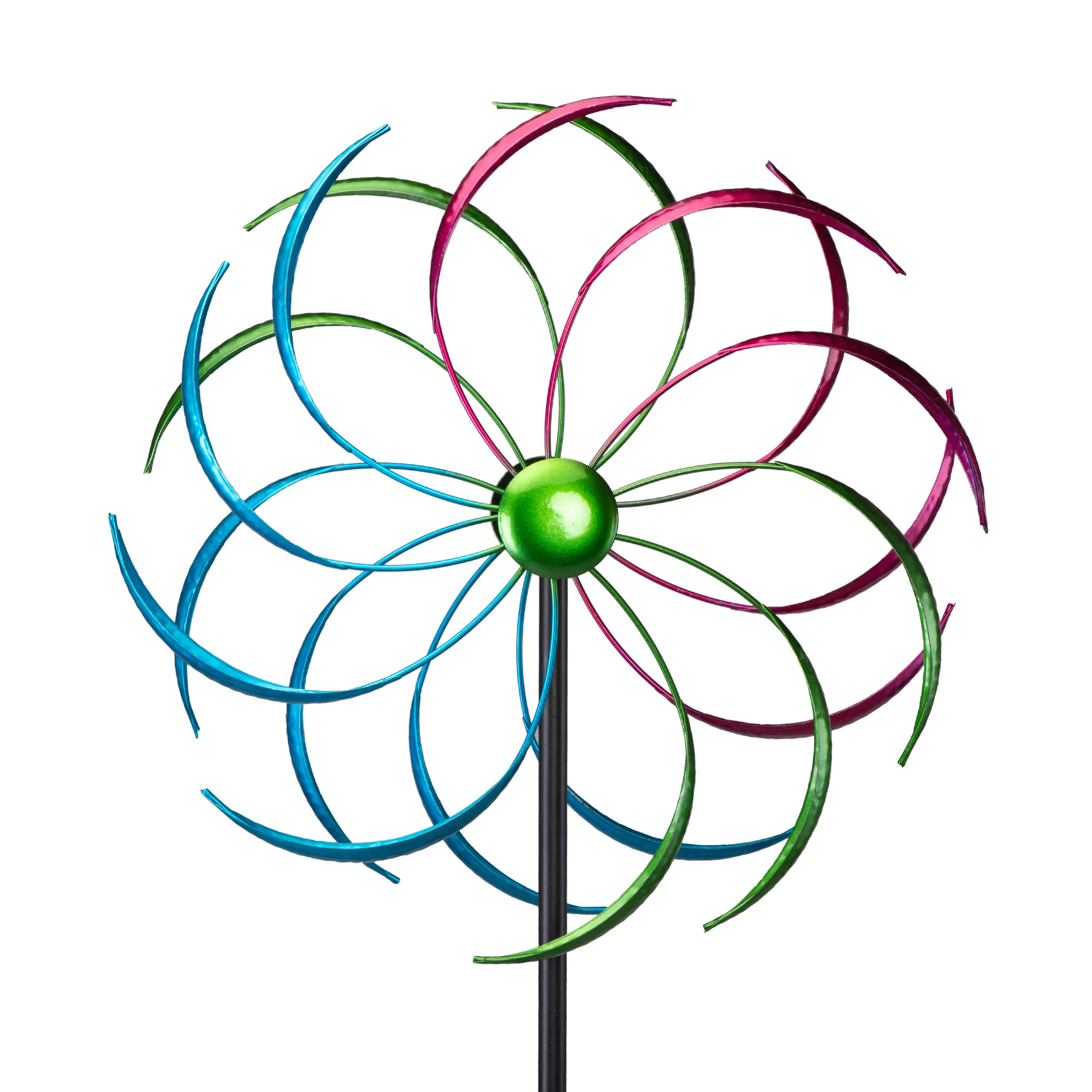 

79" High Wind Spinners Outdoor Wind Sculpture With Metal Stake, 360 Degrees Windmill For Yard, Patio, Lawn, Garden
