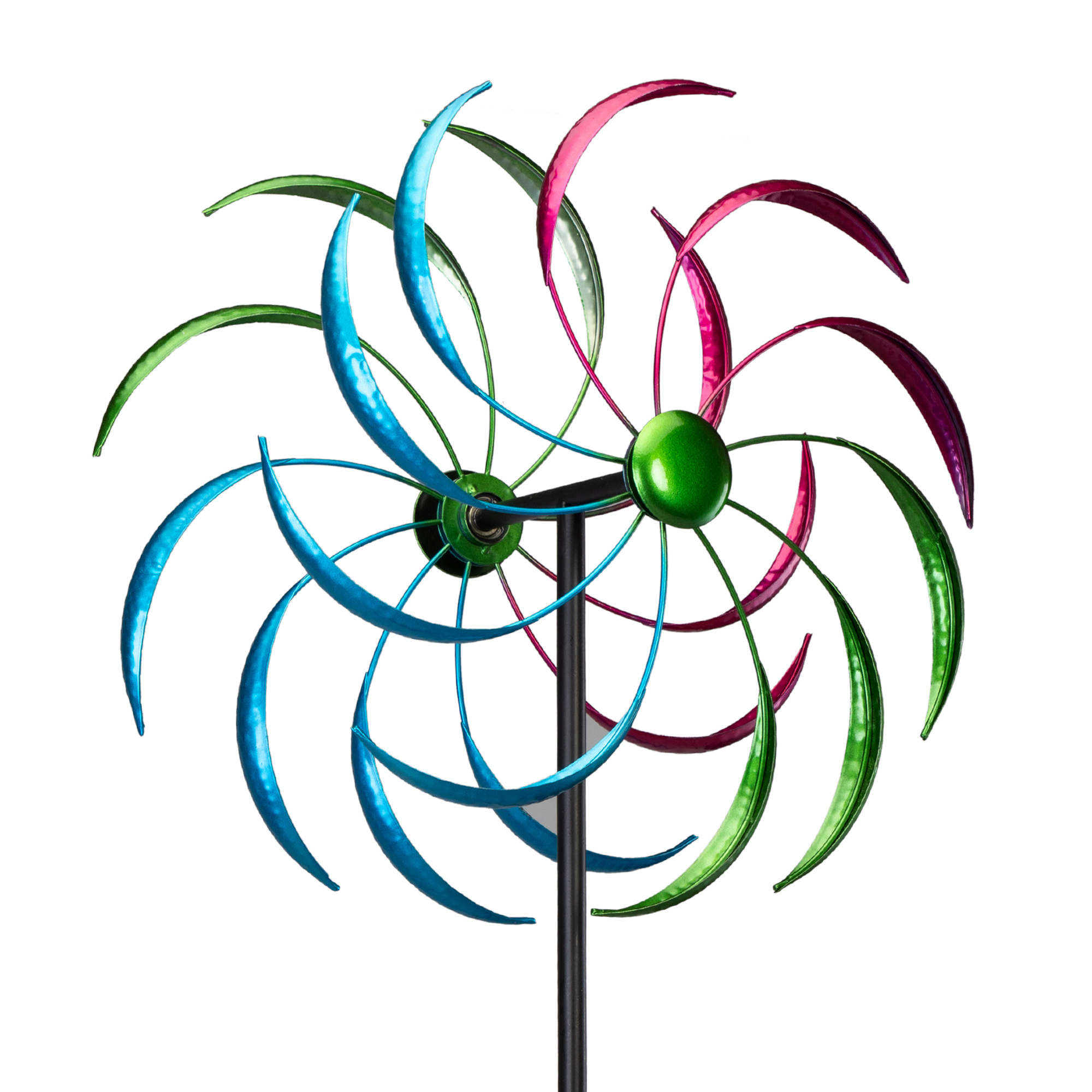 

79" Metal Windmill Outdoor Wind With Metal Stake, Windmill Ornaments For Yard, Patio, Lawn, Garden