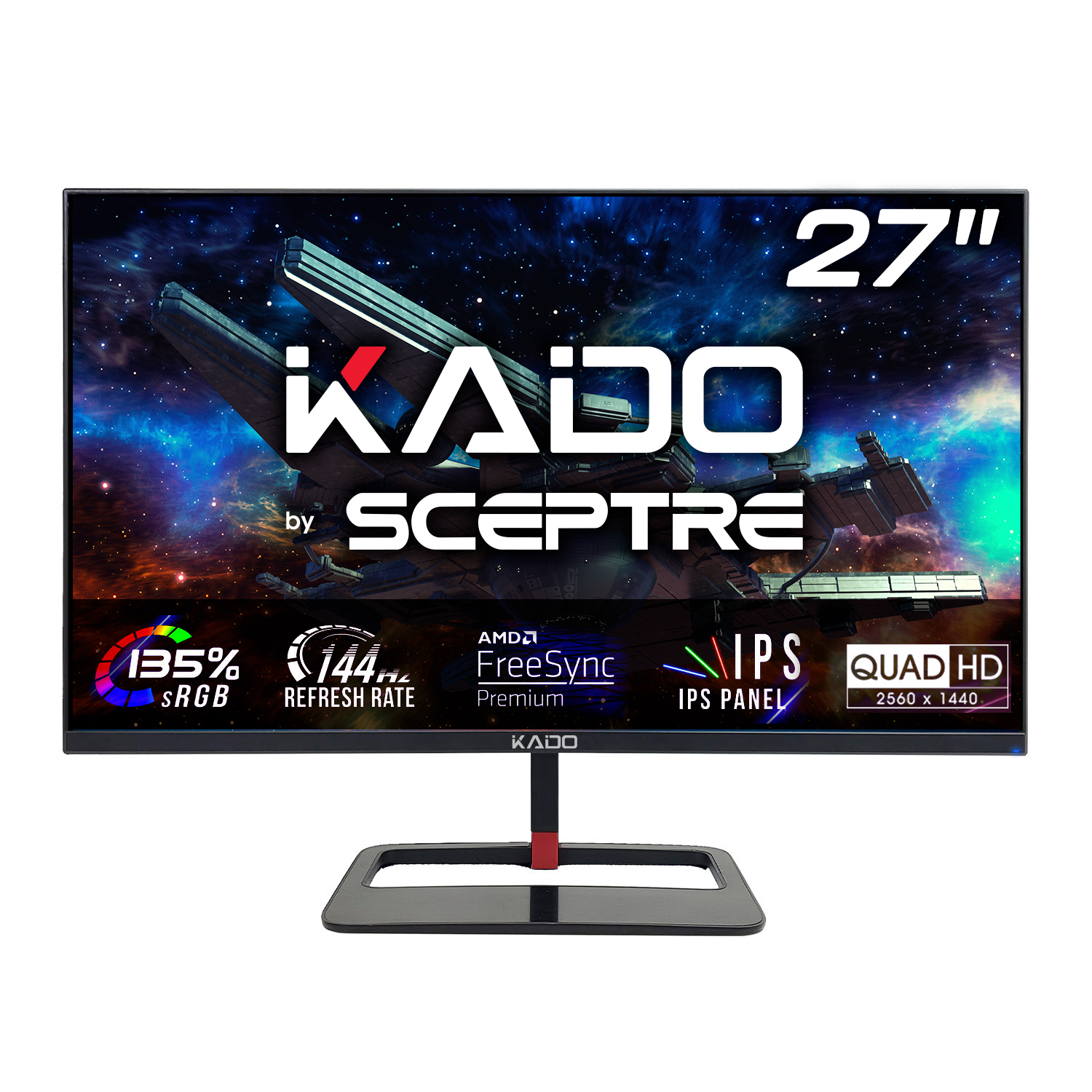 

By Sceptre 27" 2560x1440 Gaming Monitor Hdr400 Amd Freesync Premium 144hz Displayport 1ms Height Adjustable Built-in Speakers Gunmetal Black