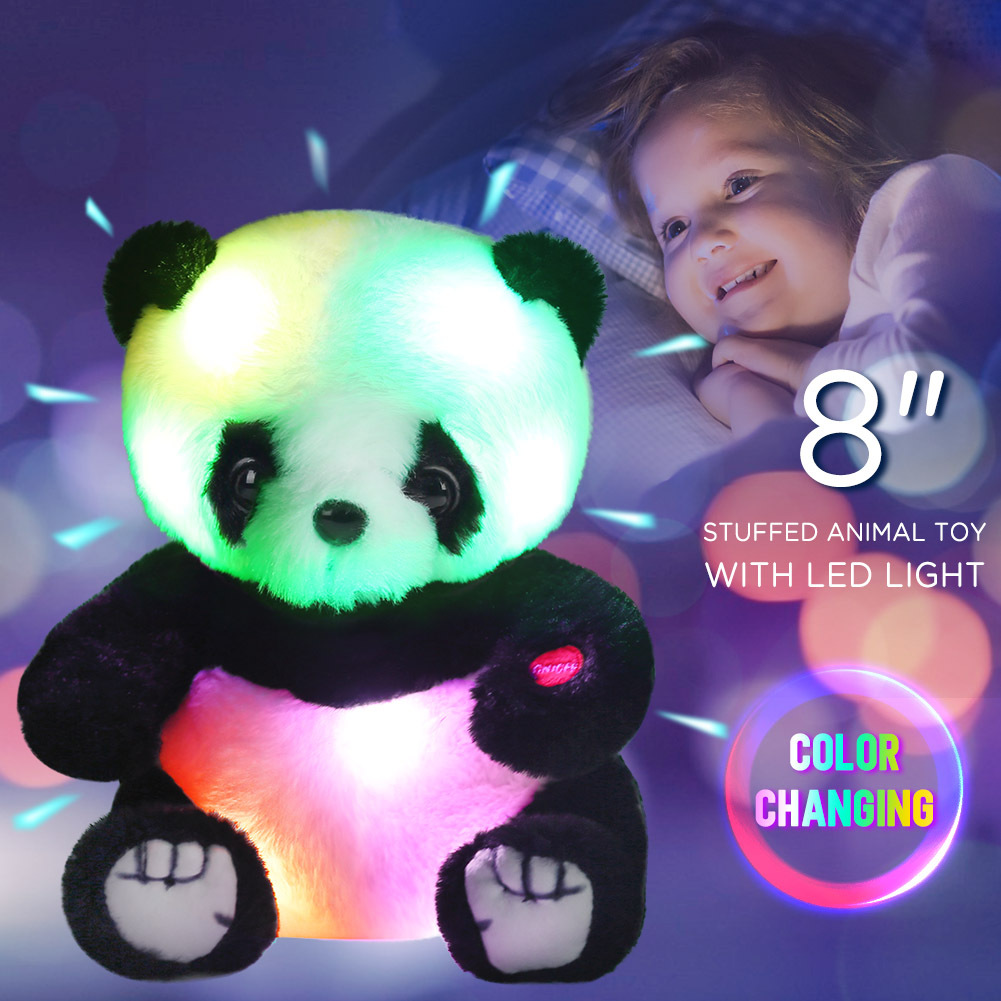 

Benben 8'' Light Up Panda Stuffed Animals, Kawaii Panda Bear Plush With Led Light, Hugging Toy Gift For Birthday Gift, Christmas Gifts, Home Decor, Mother's Day