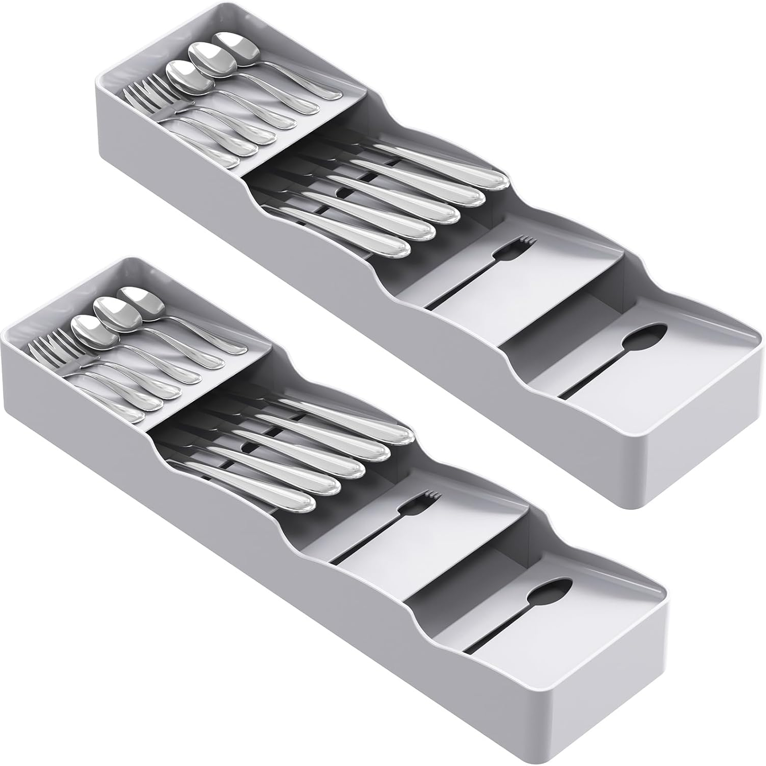 Compact Flatware Drawer Organizer Narrow Silverware Tray Temu