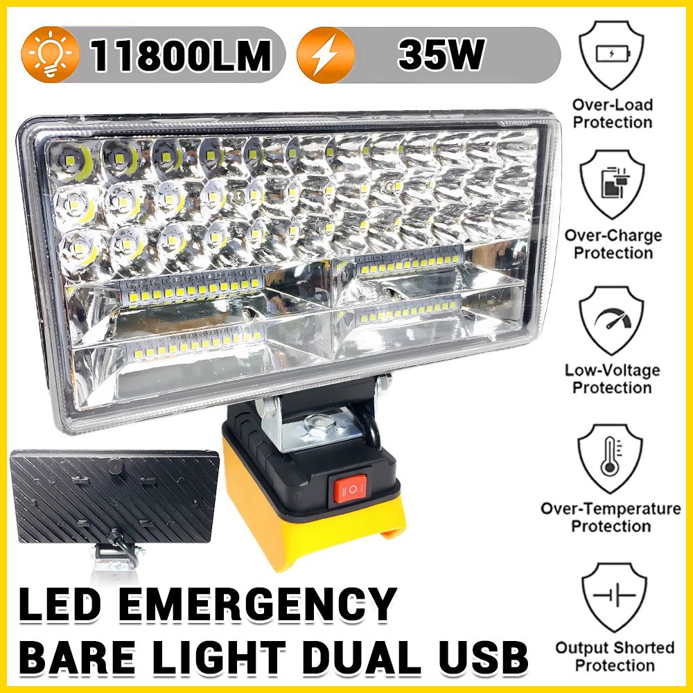 

11800lm Led Work Light Suitable For 20v 60v Max Xr Dcb205 Li-ion Battery