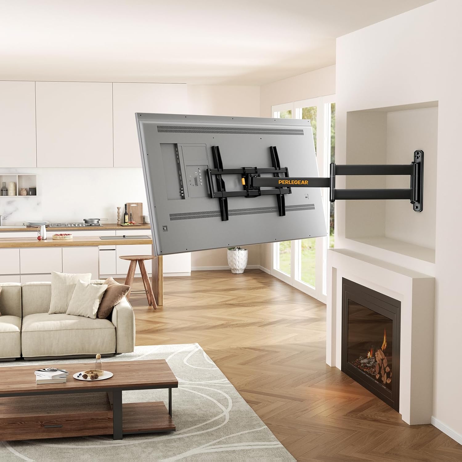 600x 400 Ultra-long Range -3 Arm Single Rotatable Adjustable Tv Hanger ...