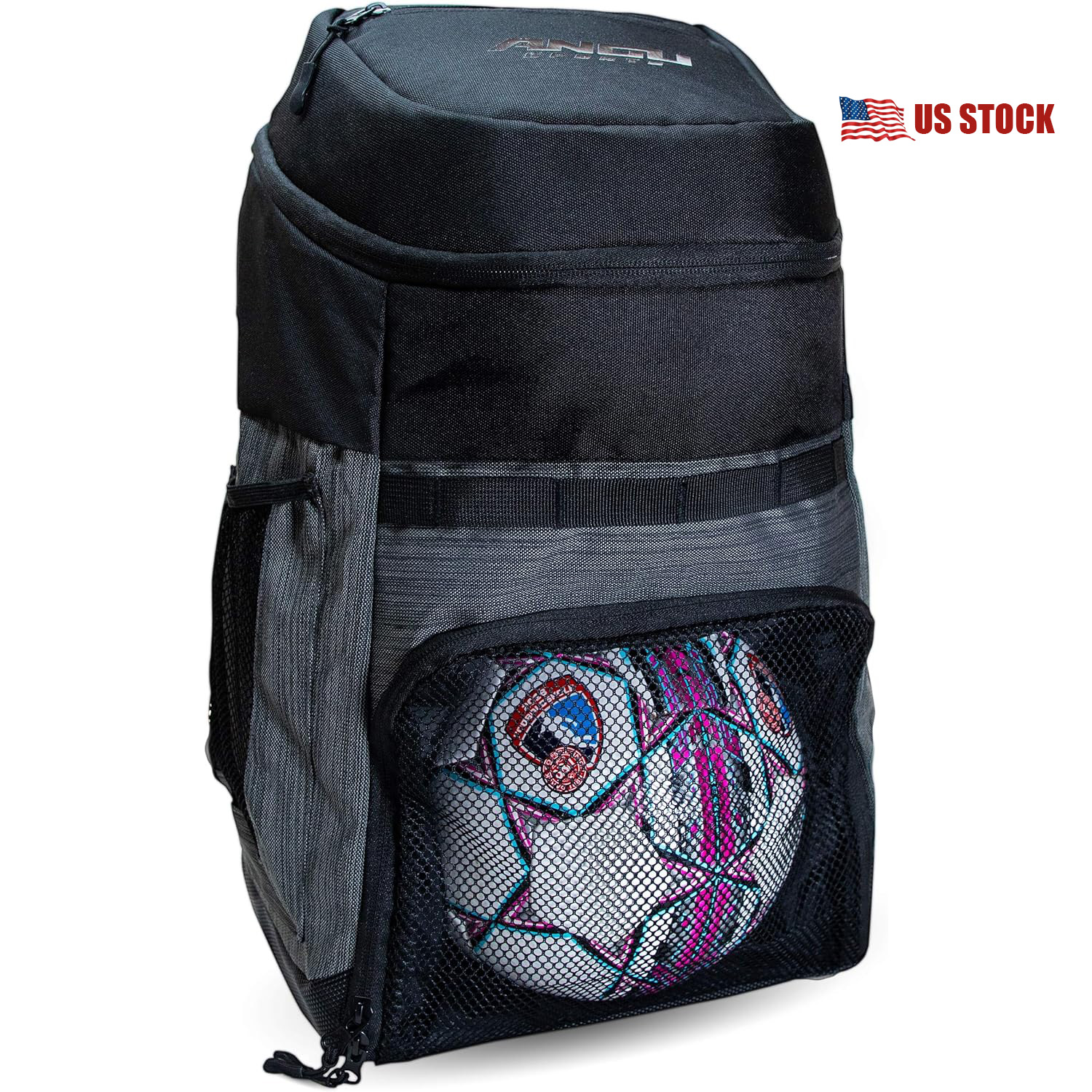 

Sports Bags With Ball Holder - Use As Soccer Backpack, Basketball Backpack, Volleyball Bag Or Football Bag Separate Cleats & Ball Pockets
