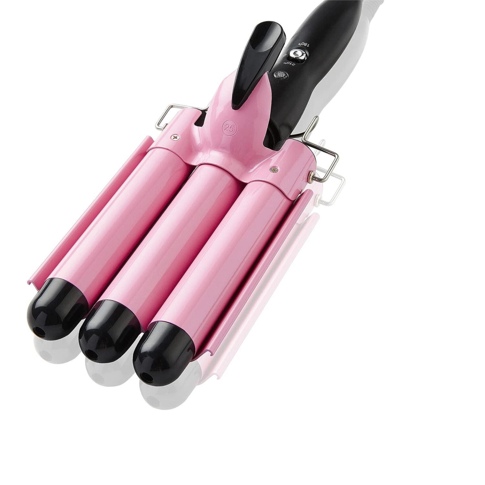 

3 Barrel Curling Iron Hair Crimper, 25mm(1 Inch) Professional Hair Curling Wand With 2 Temperature Control,fast Heating Portable Crimpers For Waving Hair