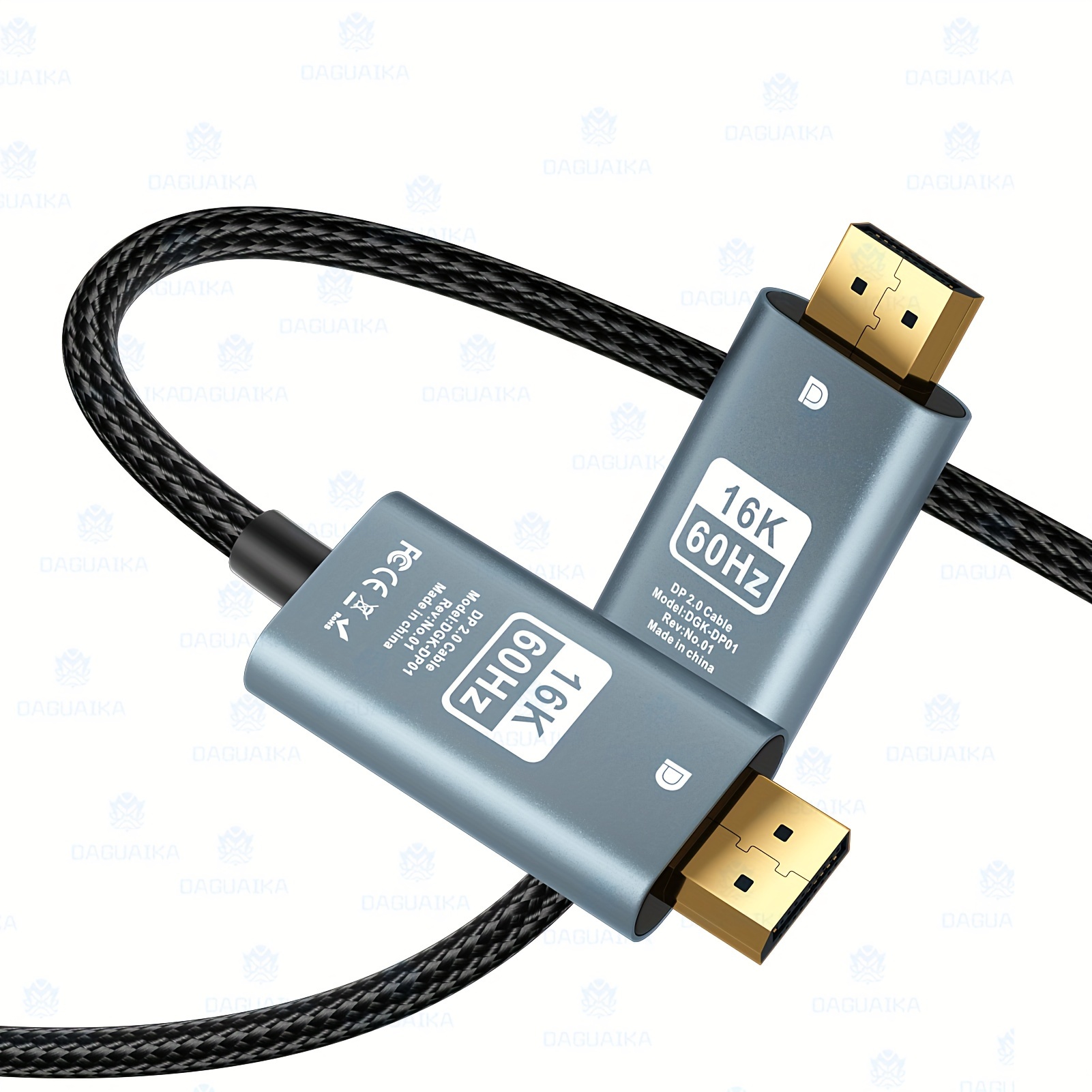 

16k Displayport Cable 2.1, Dp 2.1 Cable [16k@60hz,8k@120hz,4k@240hz], Display Port 2.1 Cable Support 40gbps, Hdr10, , .2a, For 4090,7900graphics//monitor