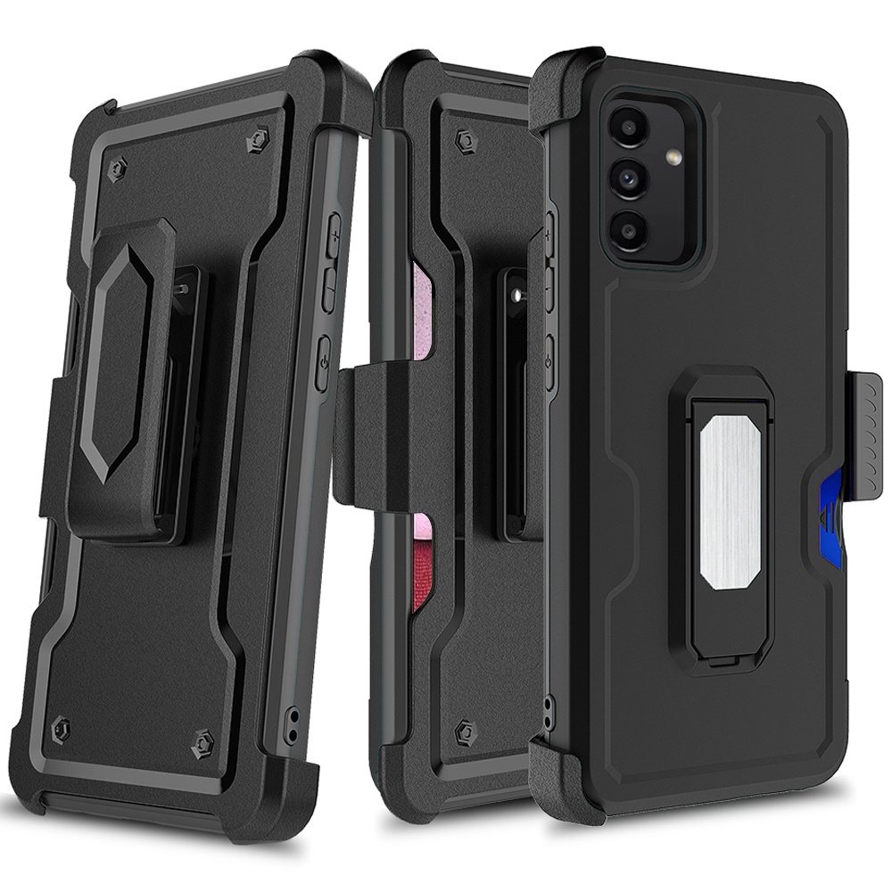 

A15 A14 5g Phone Case, Hybrid Case With Card Slot And Belt Clip Holster Cover