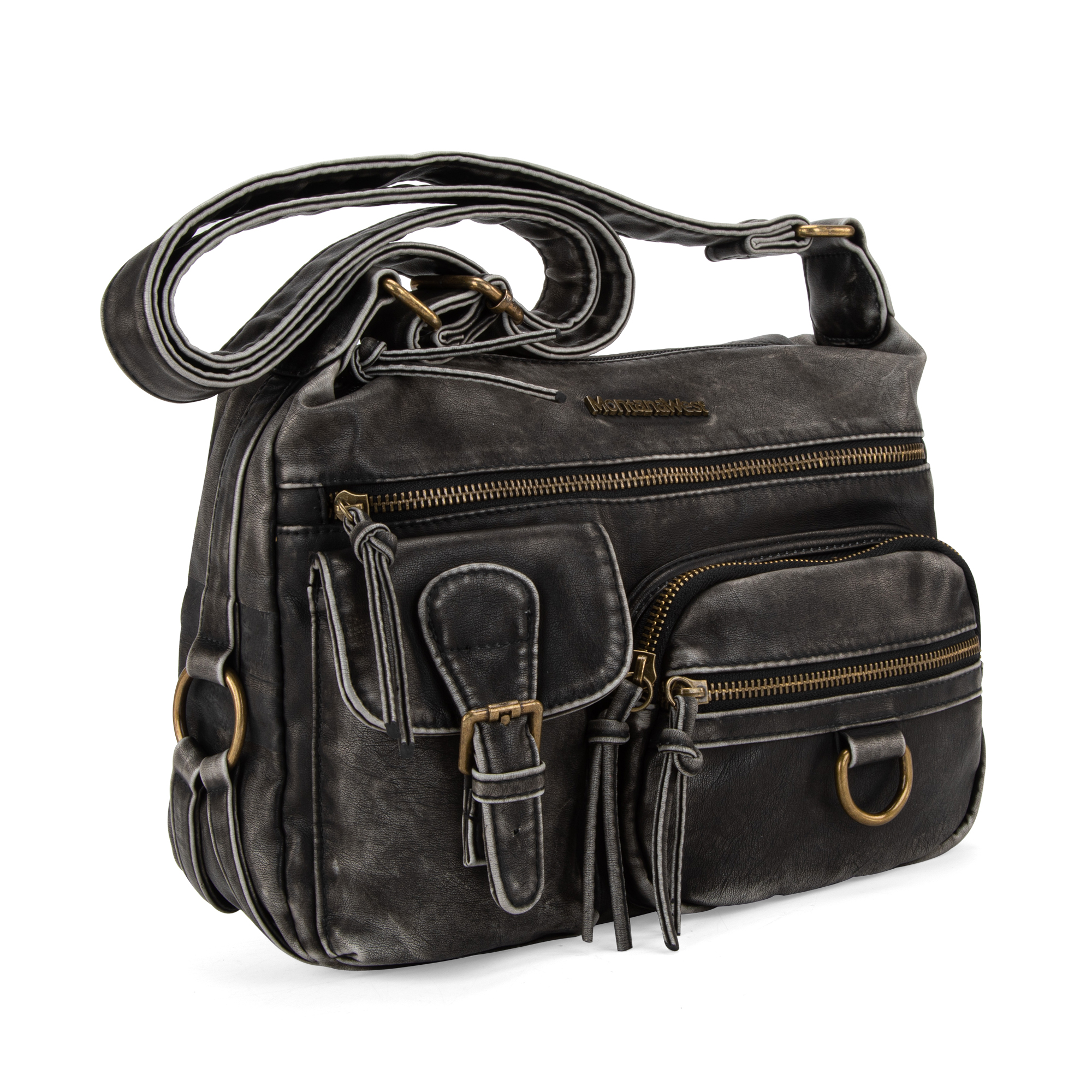 Leather Multi Pocket Messenger Bag orders OV