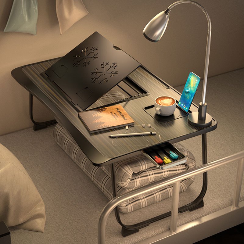 TEMU Laptop Desk For Bed Or Couch, Lap Desk, In Bed Desk, Home Office Desks, Breakfast Tray, Desk With Cup Holder, Watching Movies In Bed, Laptop