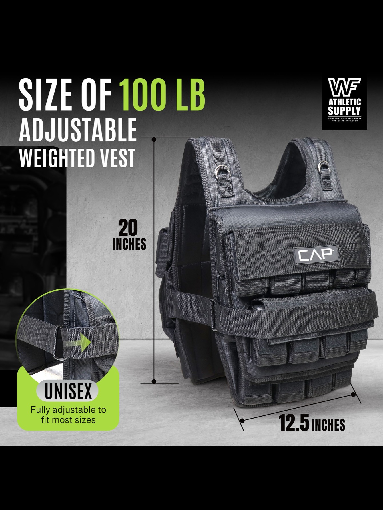 Ubuy Weighted Vest 100lbs 100LB Straightjacket Vest BOX Weighted - Main Image