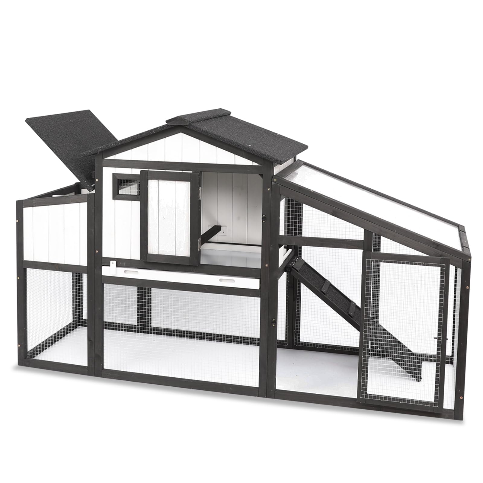 

Ketvie Chicken Coop Wooden, Backyard Hen House Indoor Outdoor For 2-3 Chickens, 2 Story Poultry Cage Chicken Coop And Run, Nesting Box, Pull Out Trays, For Small Animals Duck Rabbit Hen