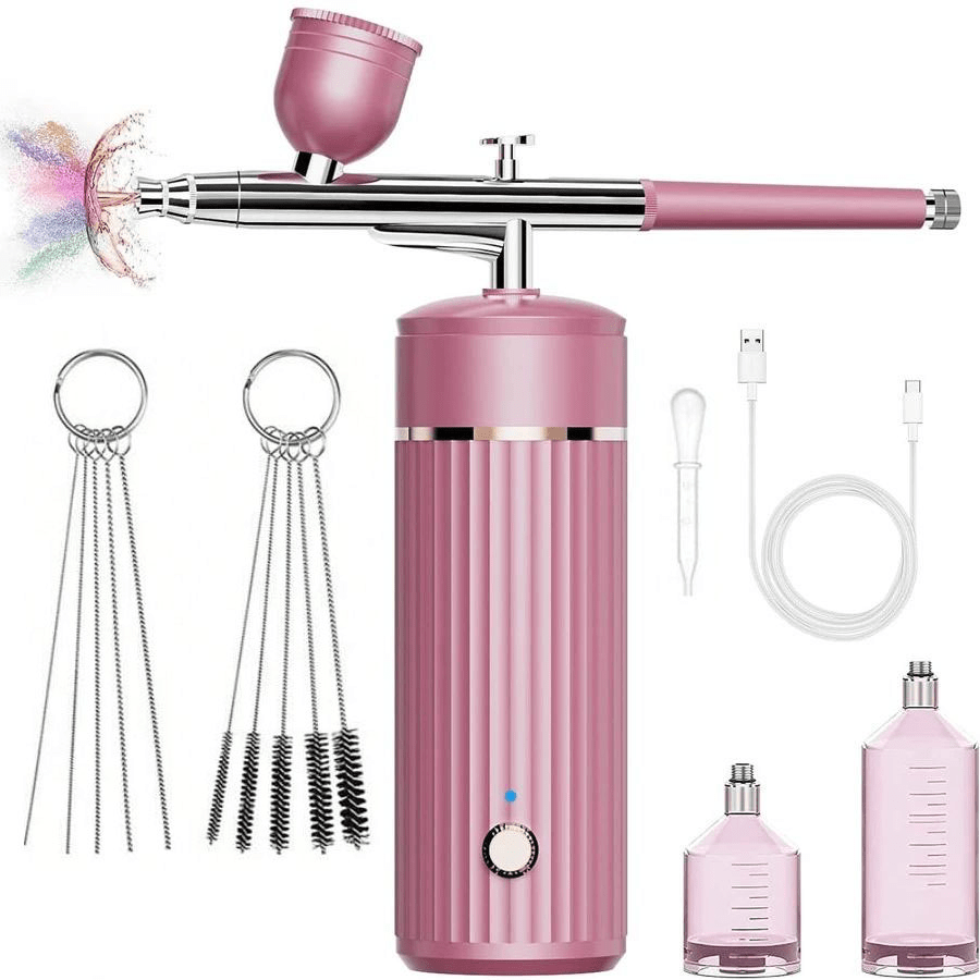 Airbrush Set Mit Kompressor - Kabellose Spritzpistole Für Kunst & Design