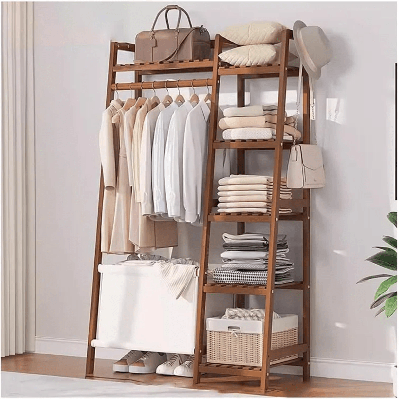 Bamboo hangers with hangers, storage racks and bags, hangers, wooden  hangers, hangers with shoe racks