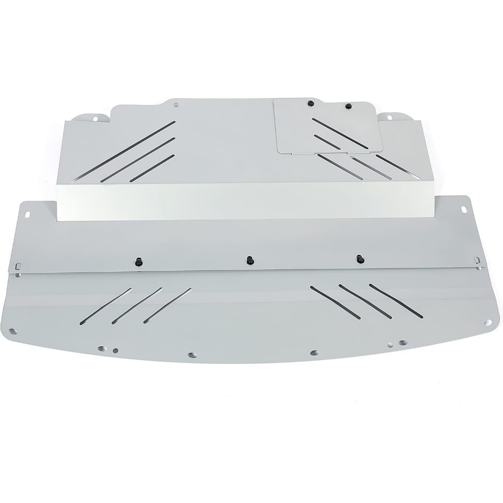 Engine Guard Compatible With 2007-2019 G35 G37 Q40 Q60 & Silvery Aluminum Under Tray Cover Skid Plate
