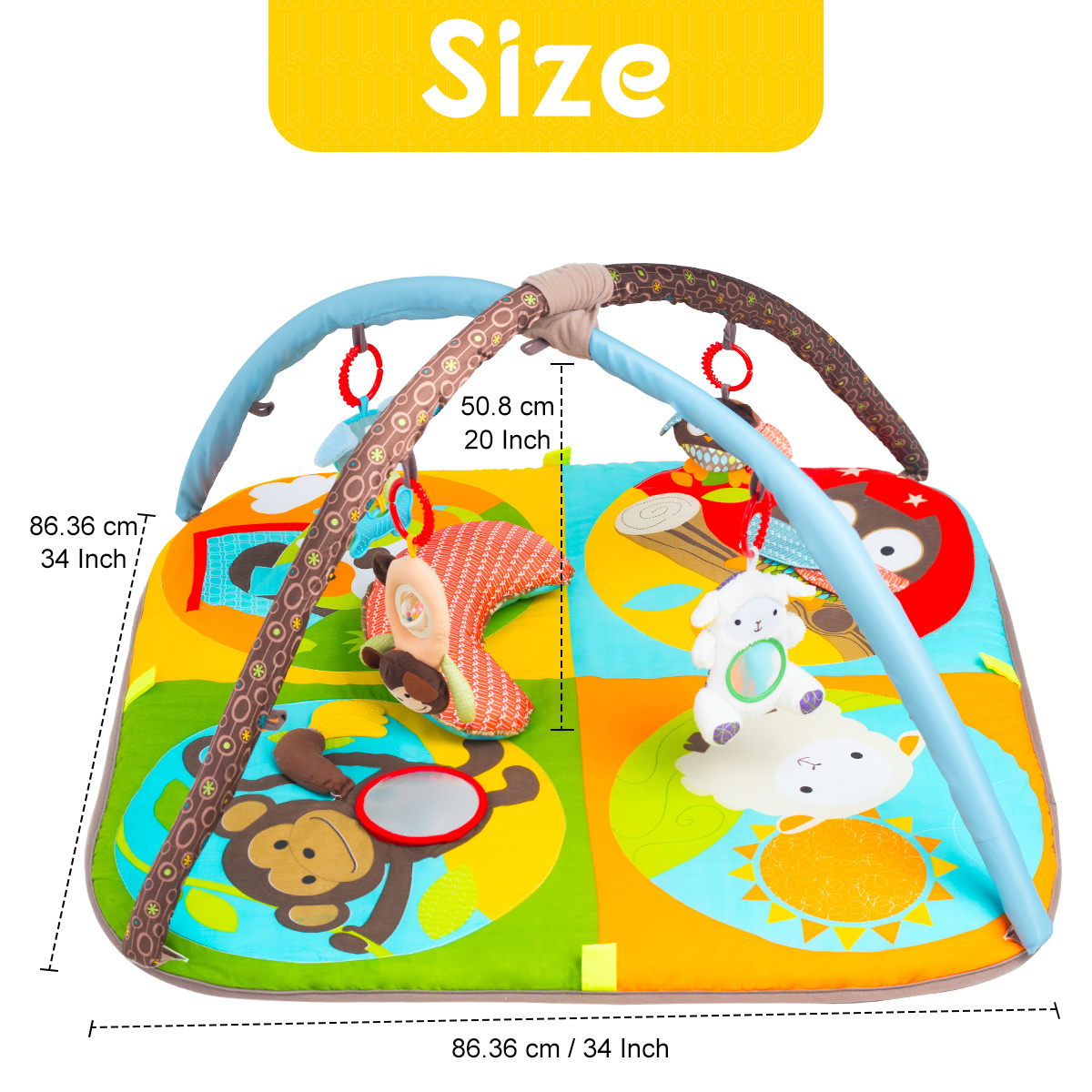 Baby Gym Play Mat Play Mat Cartoon Styling Crawling - Temu