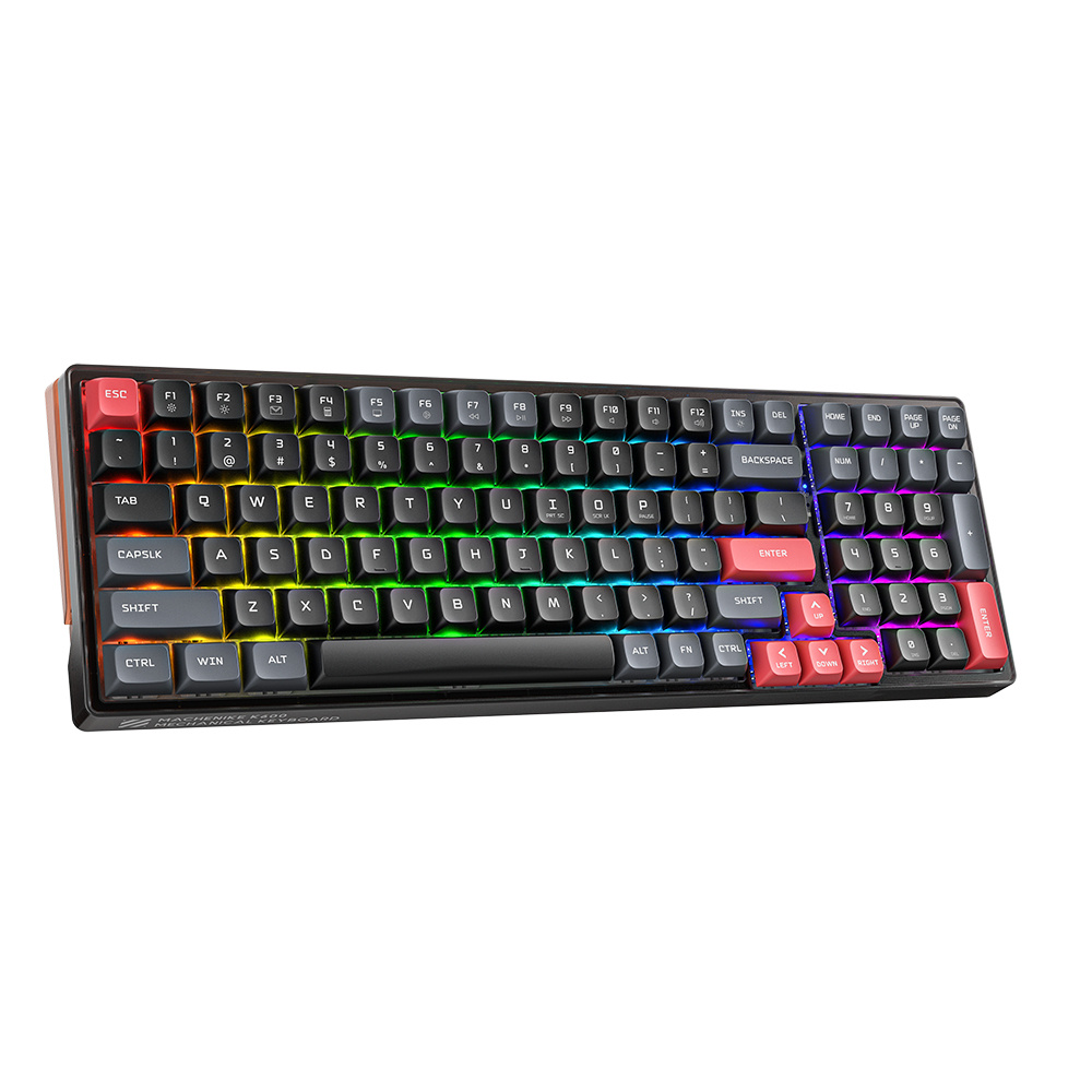 

Machenike K600 Mechanical Wired Keyboard, Full Size 100 Keys Linear Brown Switch With Number Pad, Dynamic Rgb Backlit, Anti-ghosting