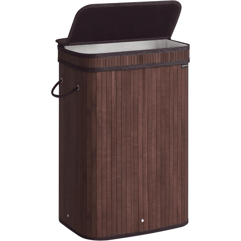 

Songmics Laundry Hamper With Lid, Bamboo Laundry Basket, Removable Machine Washable Laundry Basket, With Handles, 19-gallons, For Laundry Room, Bedroom, Bathroom