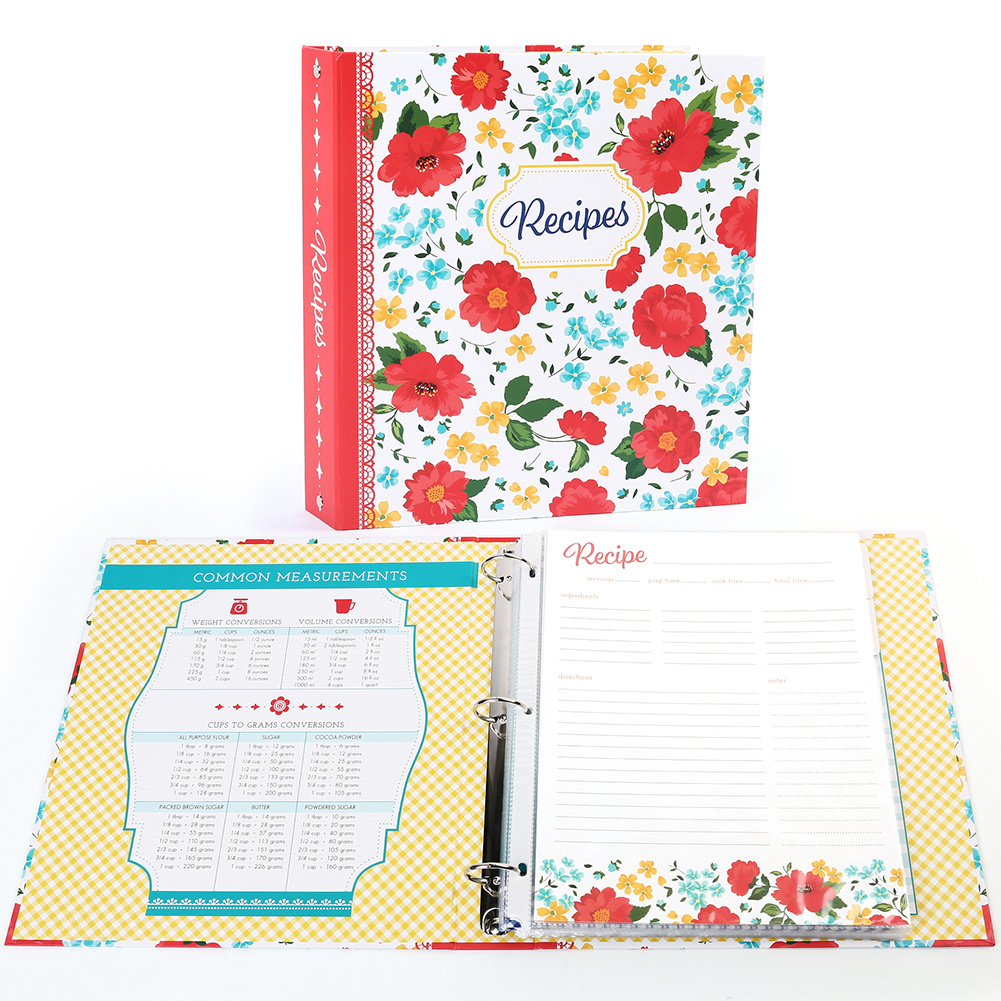 recipe binder 8 5x11 3 ring recipe cards plastic page - Temu