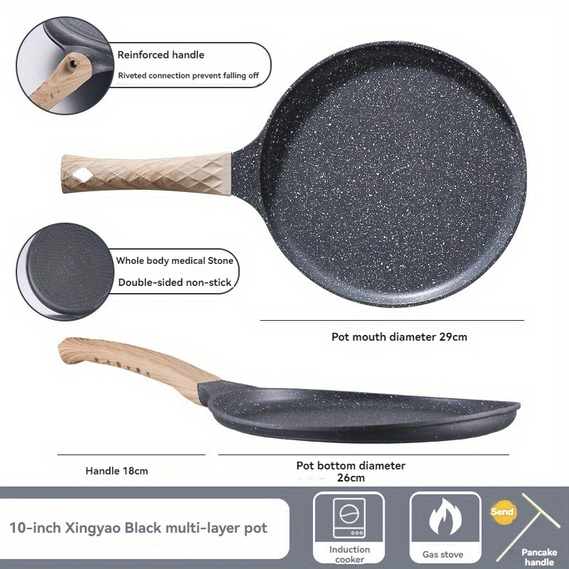 

10 Inch Pancake Pan Frying Pan Quality Non-stick Coating Pot Induction Cooker High Temperature Resistant, Perfect Cooking Eggs, Steak, Cake, Pancakes