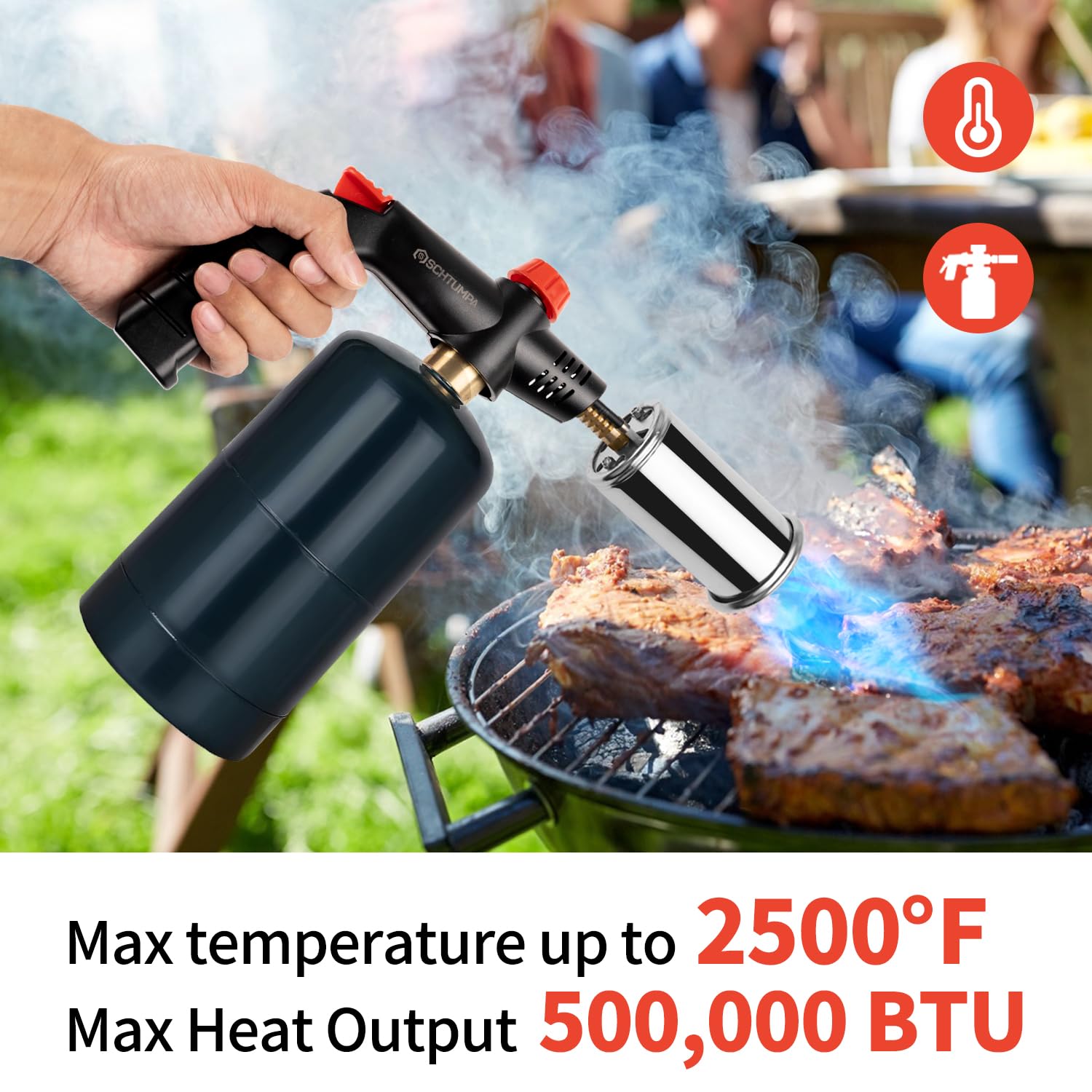 

Powerful Grill & Cooking Torch, Propane Kitchen Torch