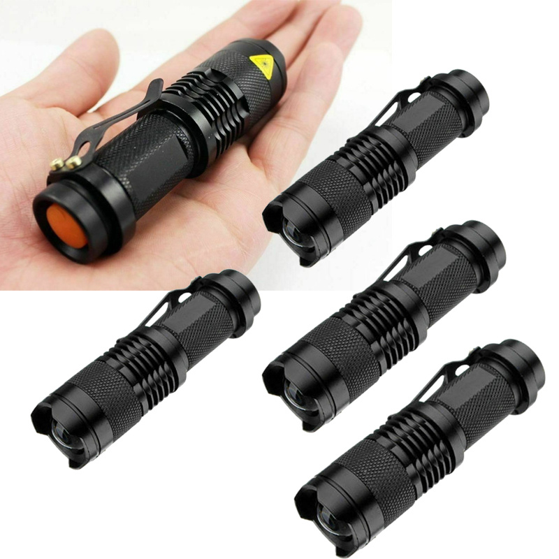 

5 Pack Led ,mini Led Flashlights,mini Led Flashlight, 3 Adjustable Light With Clip For Outdoor Activities (aa Battery No )