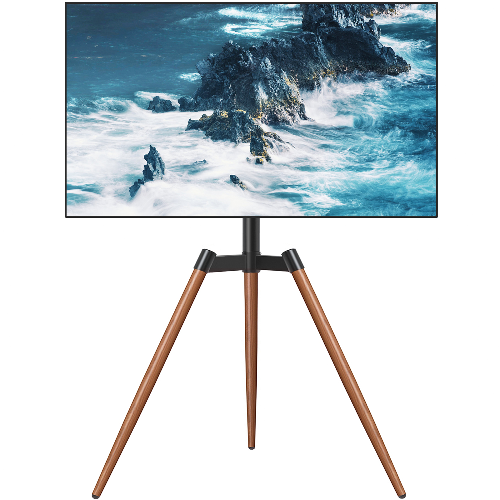 

Rfiver Artistic Easel Tv Stand, Height Adjustable & Swivel Tripod Tv Stand For 32-65 Inch Lcd Led Flat Panel Curved Screen Tvs Up To 77 Lbs, Mount For Bedroom, Living Room, Studio