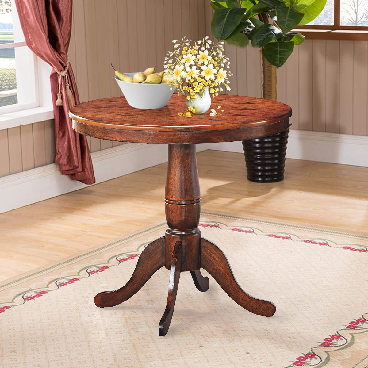 round dining table classical pedestal table 2 4 Temu