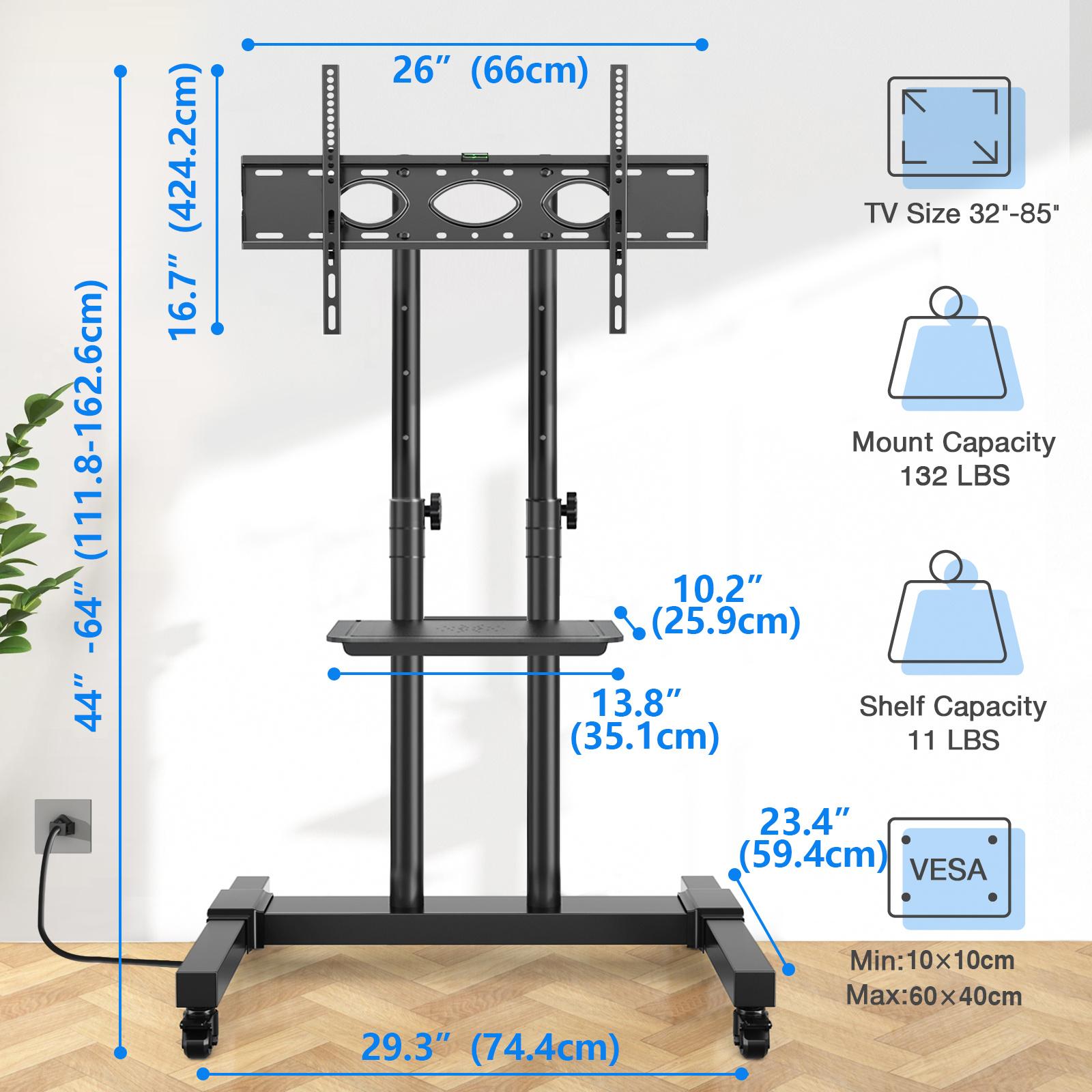 Stand Power Outlet Tvs Heavy Duty Temu