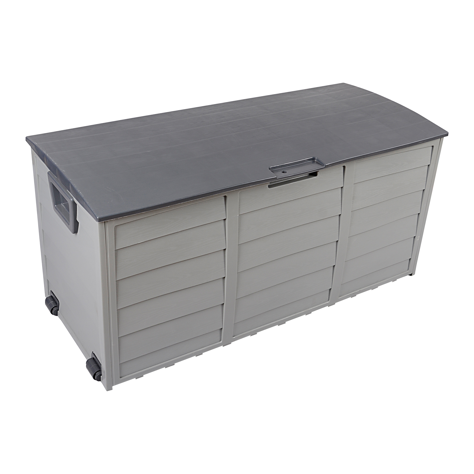 

75gal 260l Outdoor Garden Plastic Storage Deck Box Chest Tools Cushions Toys Lockable Seat