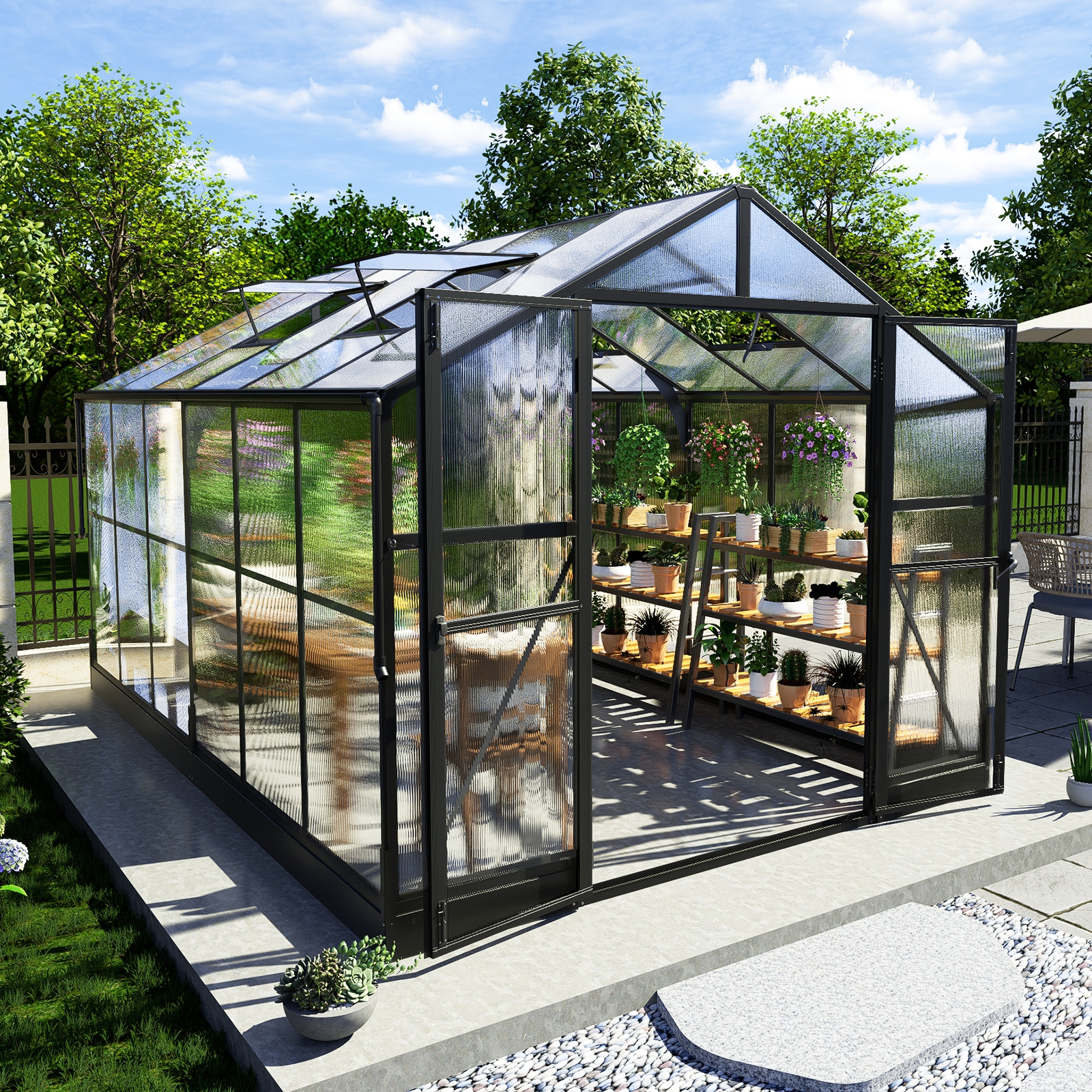 Spacious Polycarbonate Greenhouse Quick connect Assembly: - Temu