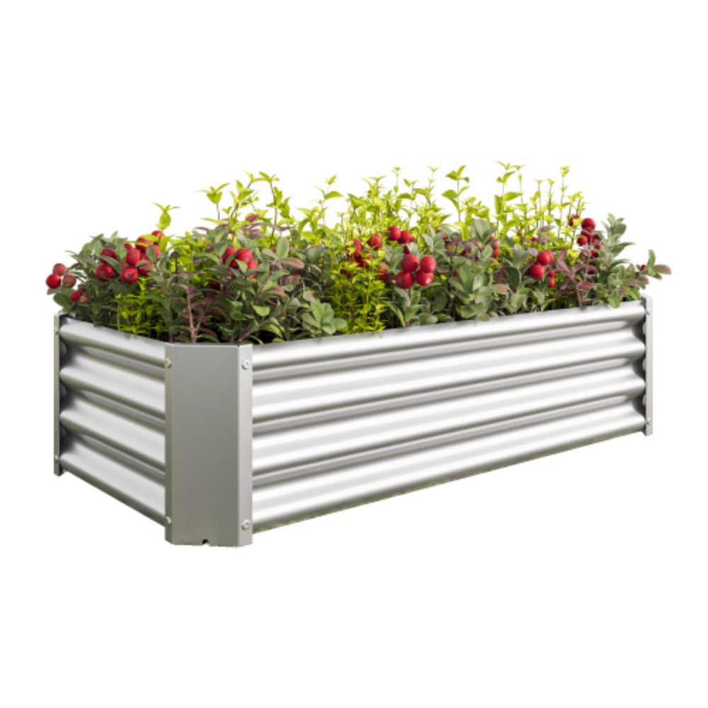 Metal Raised Garden Bed Rectangle Raised Planter 421ft For Flowers