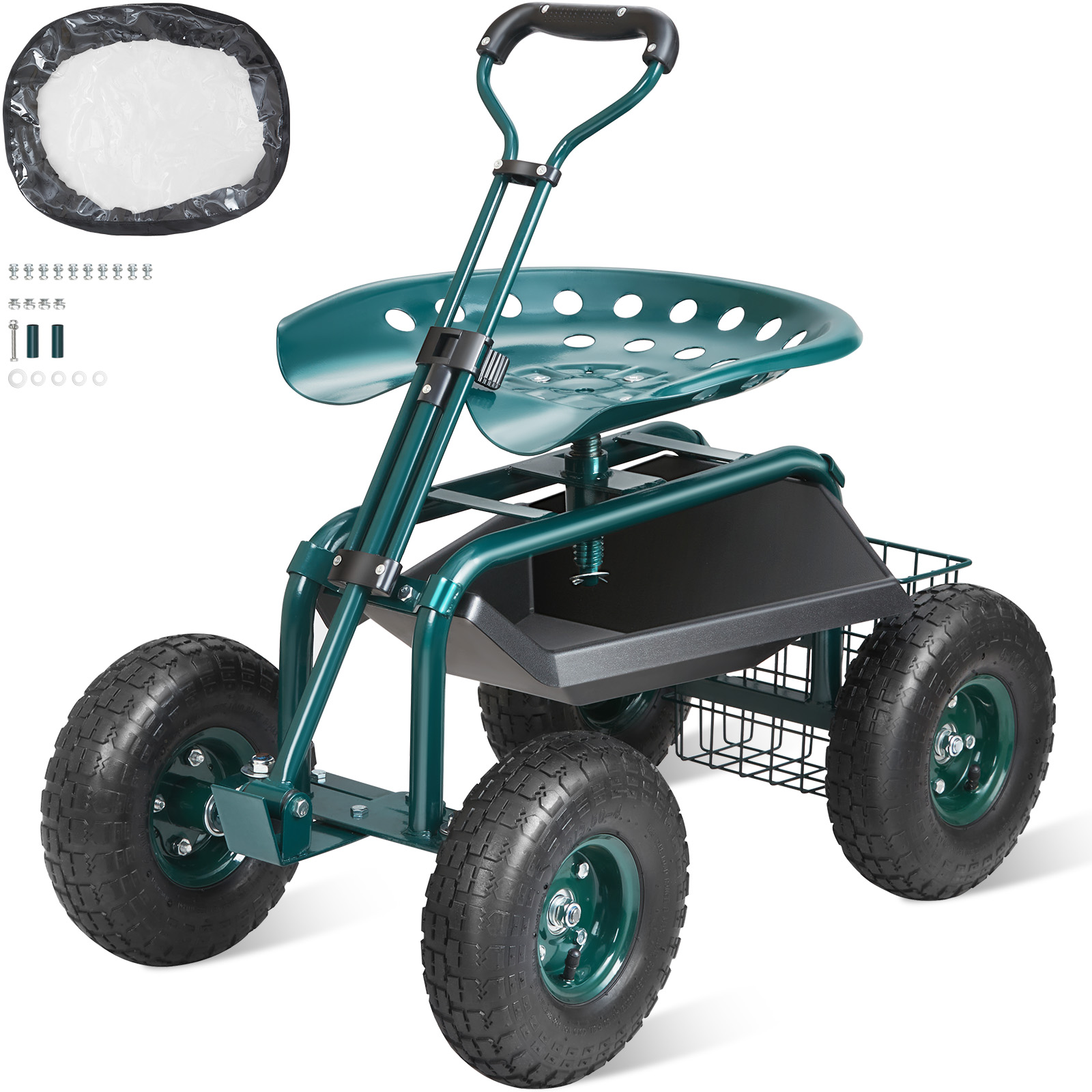 Garden Cart Rolling Workseat 1