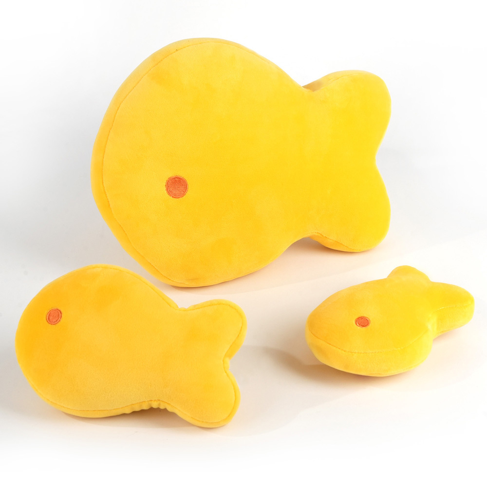 

Benben Goldfish Plush Toys, Set Of 3, Goldfish Cracker Plushies, 11.5, 8.75 And 7 Cute Gold Fish Stuffed Animal, Plush, Fun Decorative Pillows For Room