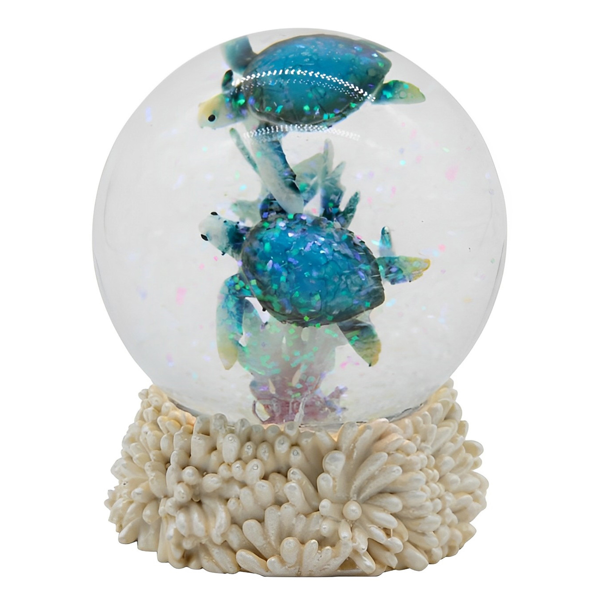 

Ice Armor 4"h Blue Sea Turtle Glitter Snow Globe Statue Home/room Decor And Perfect Gift Ideas For House Warming, Holidays And Birthdays Great Collectible Addition