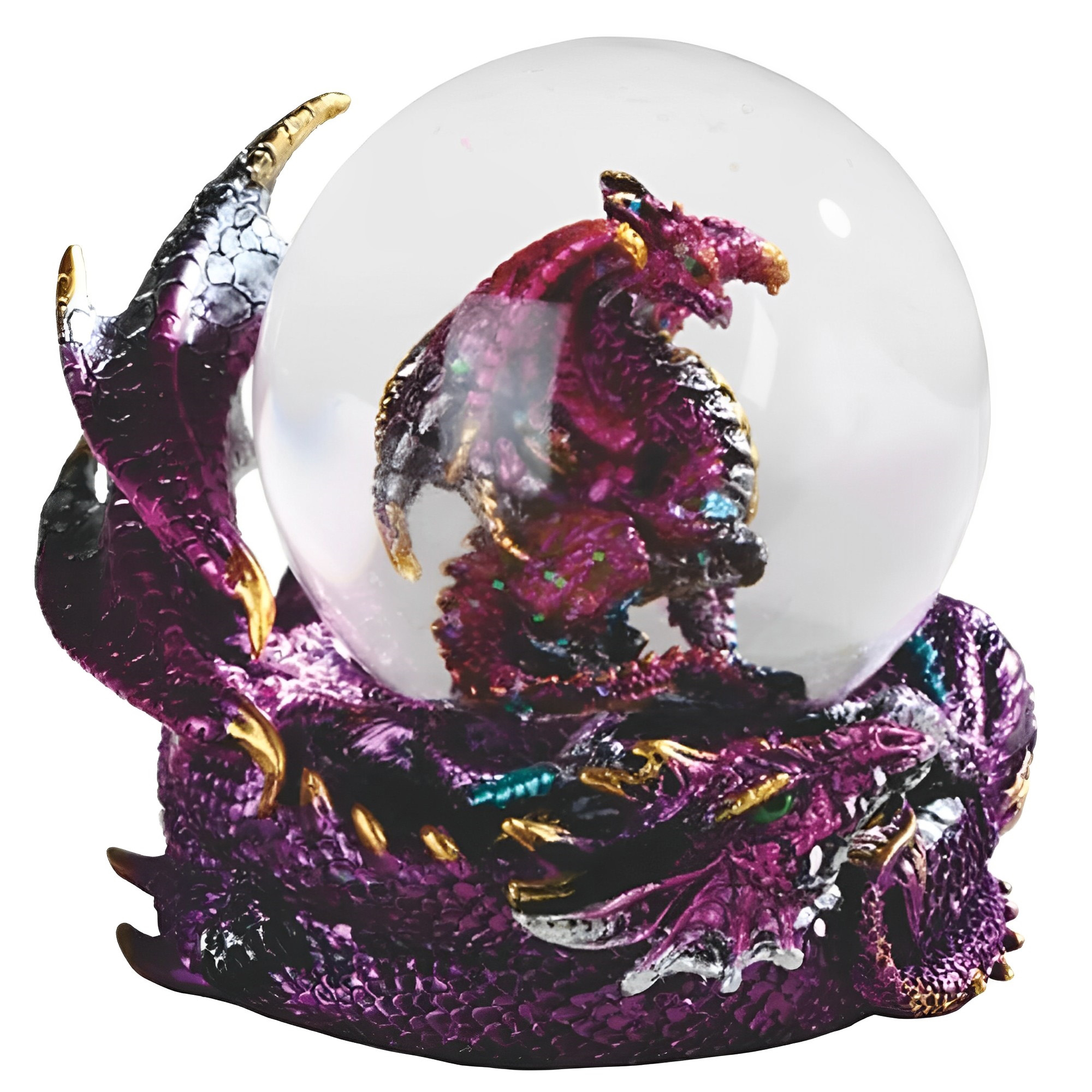 

Ice Armor 4.25"w Purple Dragon Glitter Snow Globe Statue Home/room Decor And Perfect Gift Ideas For House Warming, Holidays And Birthdays Great Collectible Addition