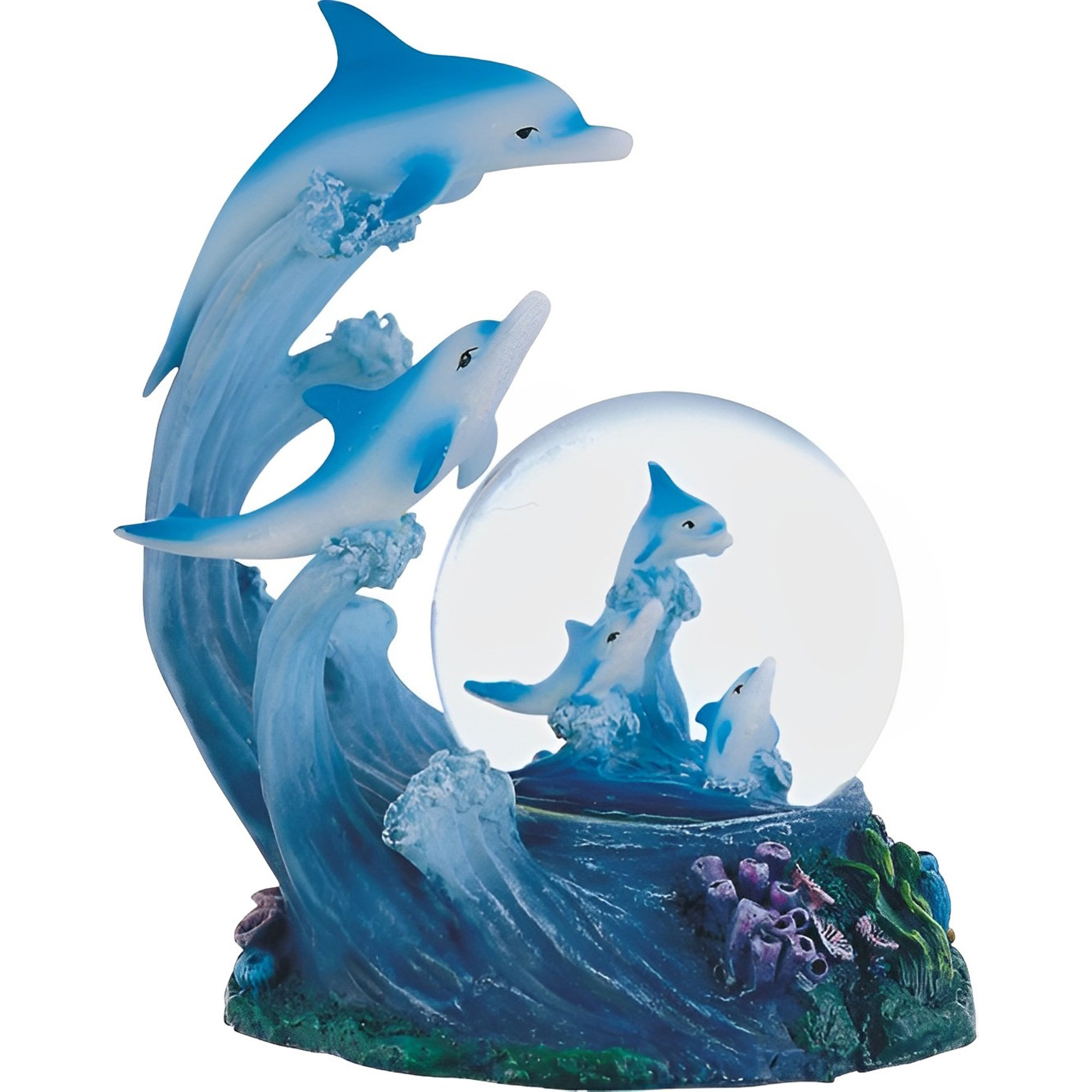 

Ice Armor 5"h Dolphin Glitter Snow Globe Statue Home/room Decor And Perfect Gift Ideas For House Warming, Holidays And Birthdays Great Collectible Addition