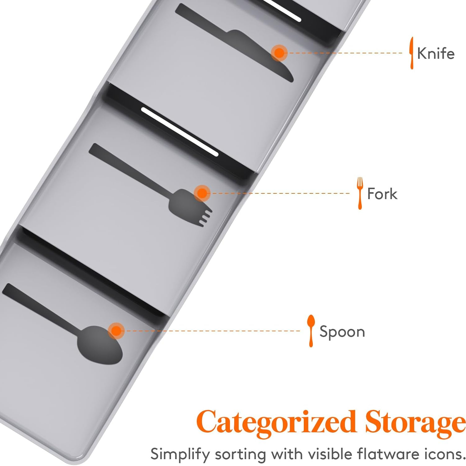 

Flatware Drawer Organizer - Narrow Silverware For Drawers, Plastic For , Forks, And Knives - For , , And Christmas ,