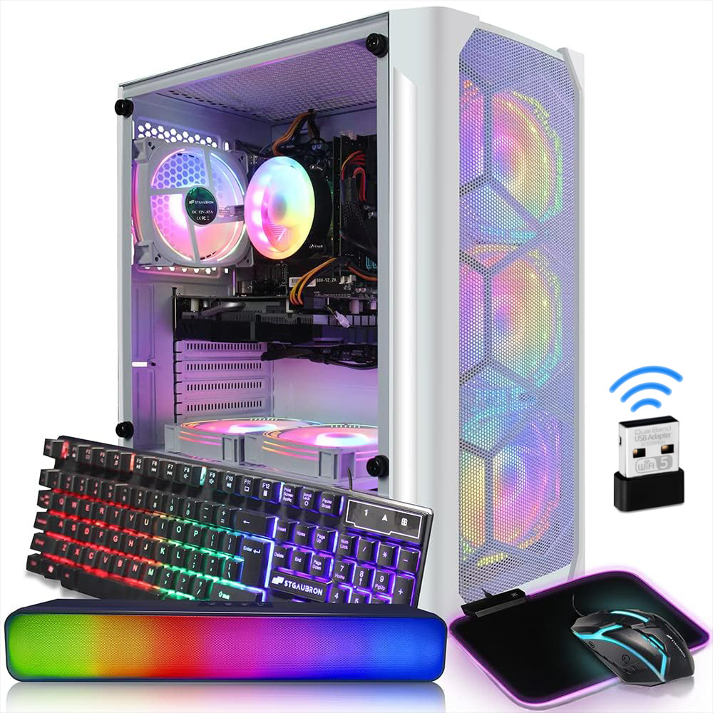 

Stgaubron Gaming Diamond Desktop, Core I7 3.4 Ghz Up To 3.9 Ghz, Gtx 1660 Ti 6g Gddr6, 16g Ram, 512g Ssd, Wifi, Wireless 5.0, Rgb Fan X 6, Rgb Keyboard & Mouse, Rgb Mouse Pad, Rgb Bt Sound Bar, W10h64