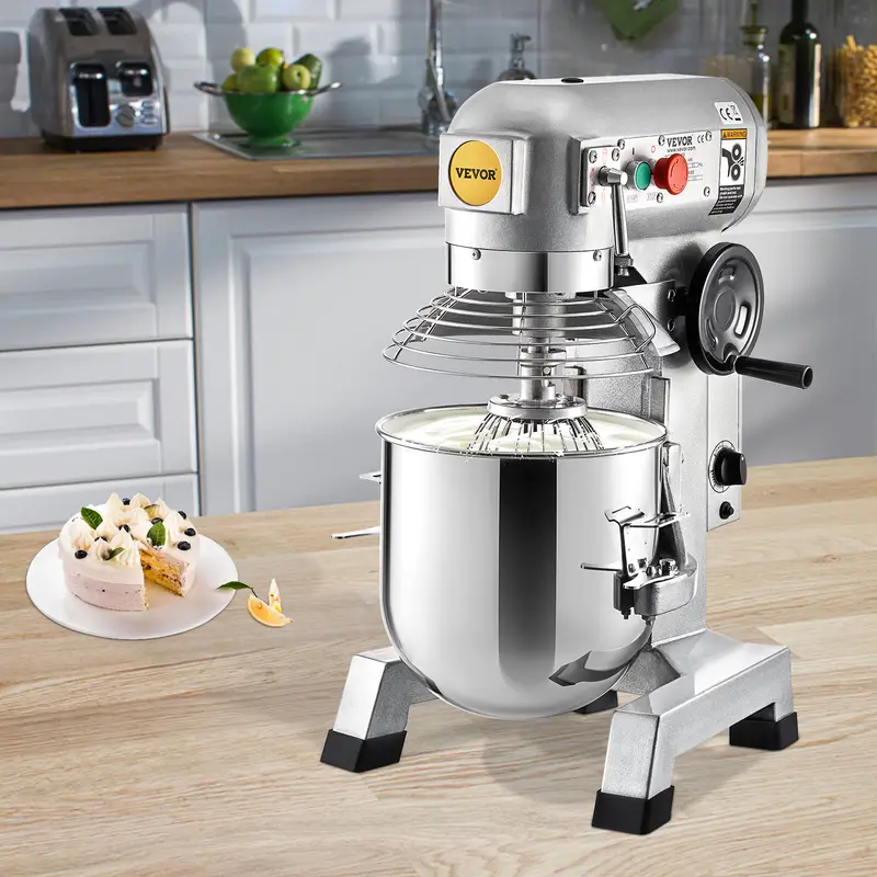 commercial food mixer 15qt commercial mixer with timing function 500w stainless steel bowl heavy duty electric food mixer commercial with 3 speeds adjustable 113 184 341 rpm dough hook whisk details 8