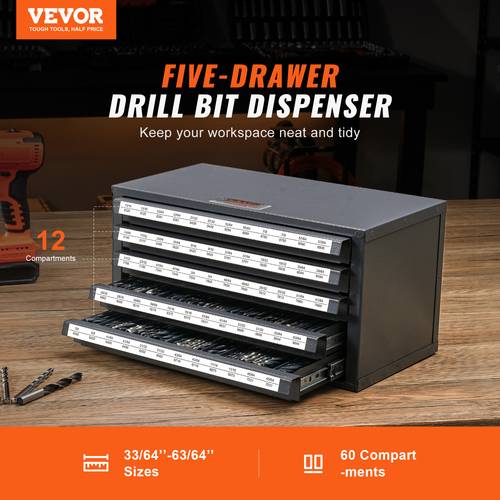 drill bit dispenser cabinet five drawer drill bit organizer cabinet for 33 64 to 63 64 steel drill dispenser organizer cabinet with labels stackable drill dispenser for drill bit storage